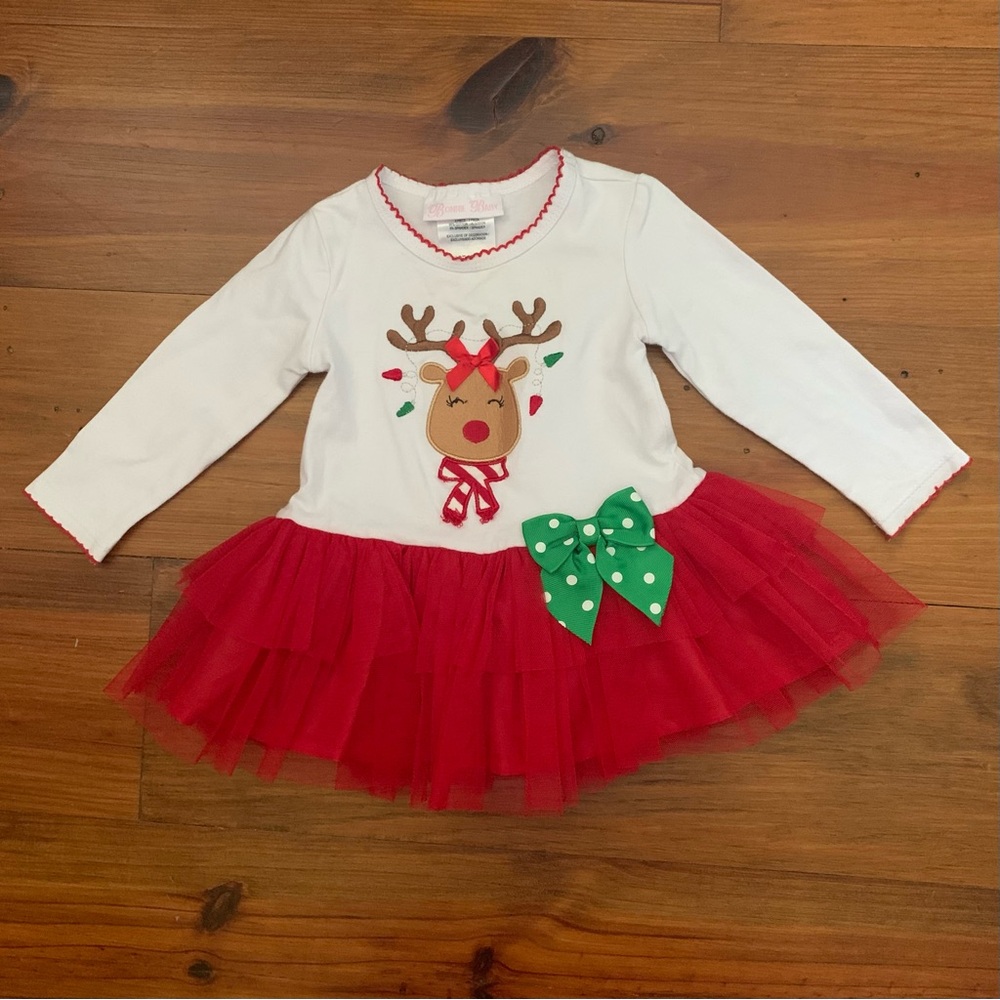 Bonnie Baby Christmas Dress, 12 months